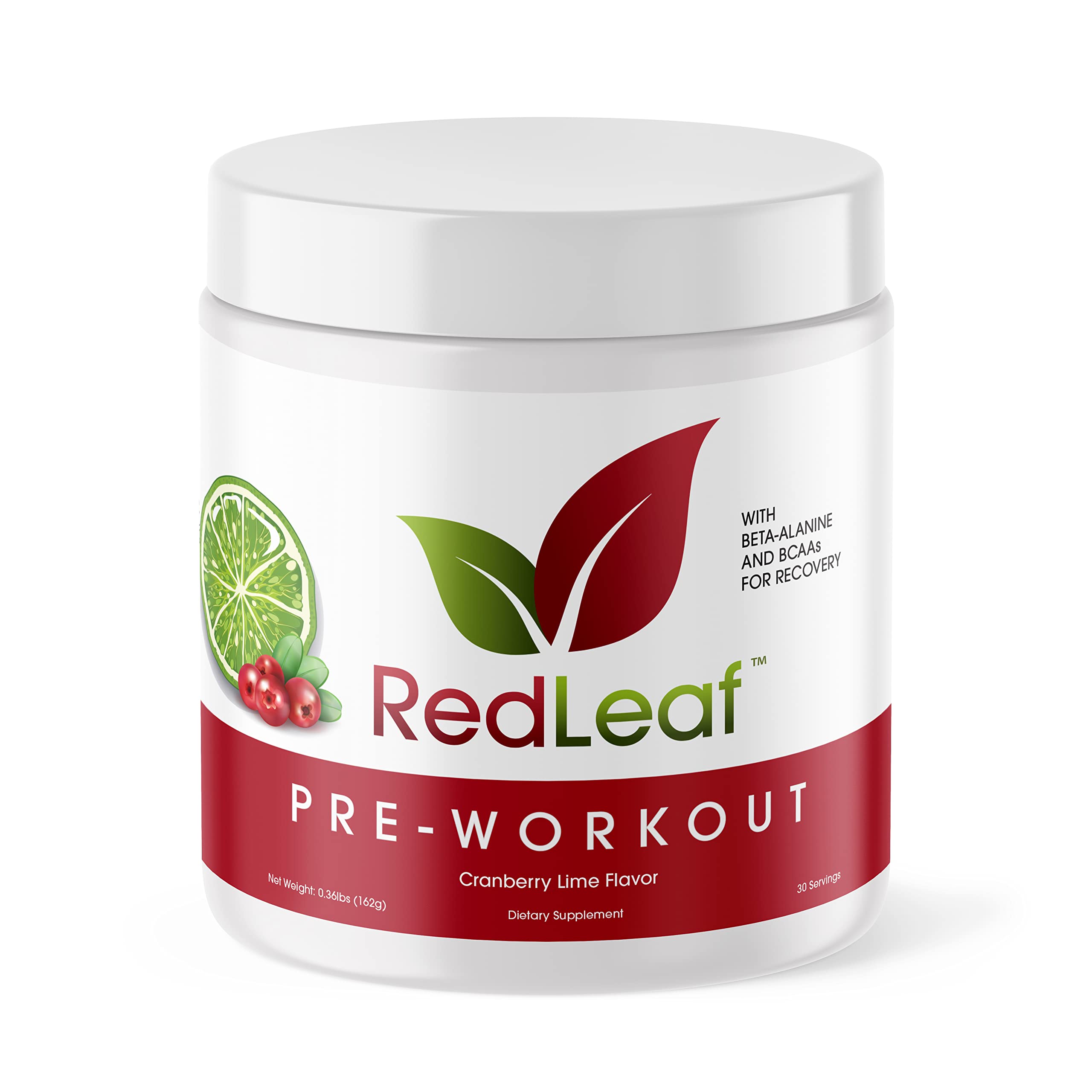 Red Leaf imagen frontal del envase mostrando el diseño y beneficio energizante