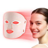 red mitochondria vista frontal de la mascarilla LED cómoda y eficaz