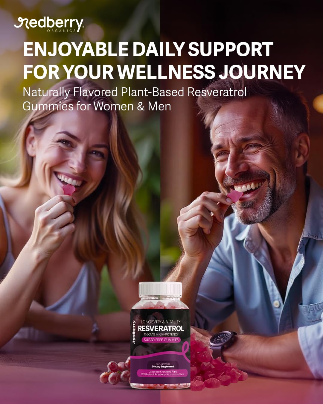 Redberry Organics estilo de vida: gomitas junto a desayuno saludable