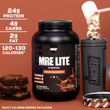 REDCON1 etiqueta nutricional clara mostrando 26g proteína y 1g carbohidratos
