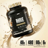 REDCON1 etiqueta nutricional destacando 46 g proteína y 60 g carbohidratos