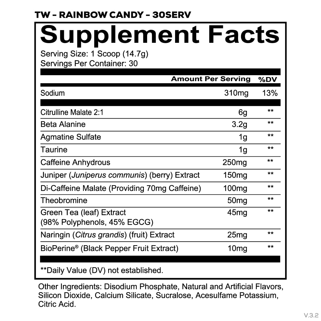 REDCON1 etiqueta con lista de ingredientes y beneficios visibles