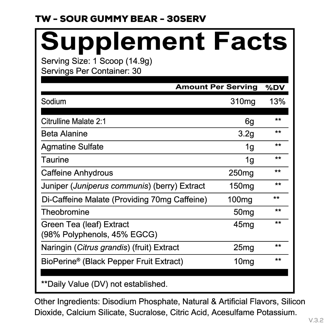 REDCON1 etiqueta en detalle destacando ingredientes clave y beneficios