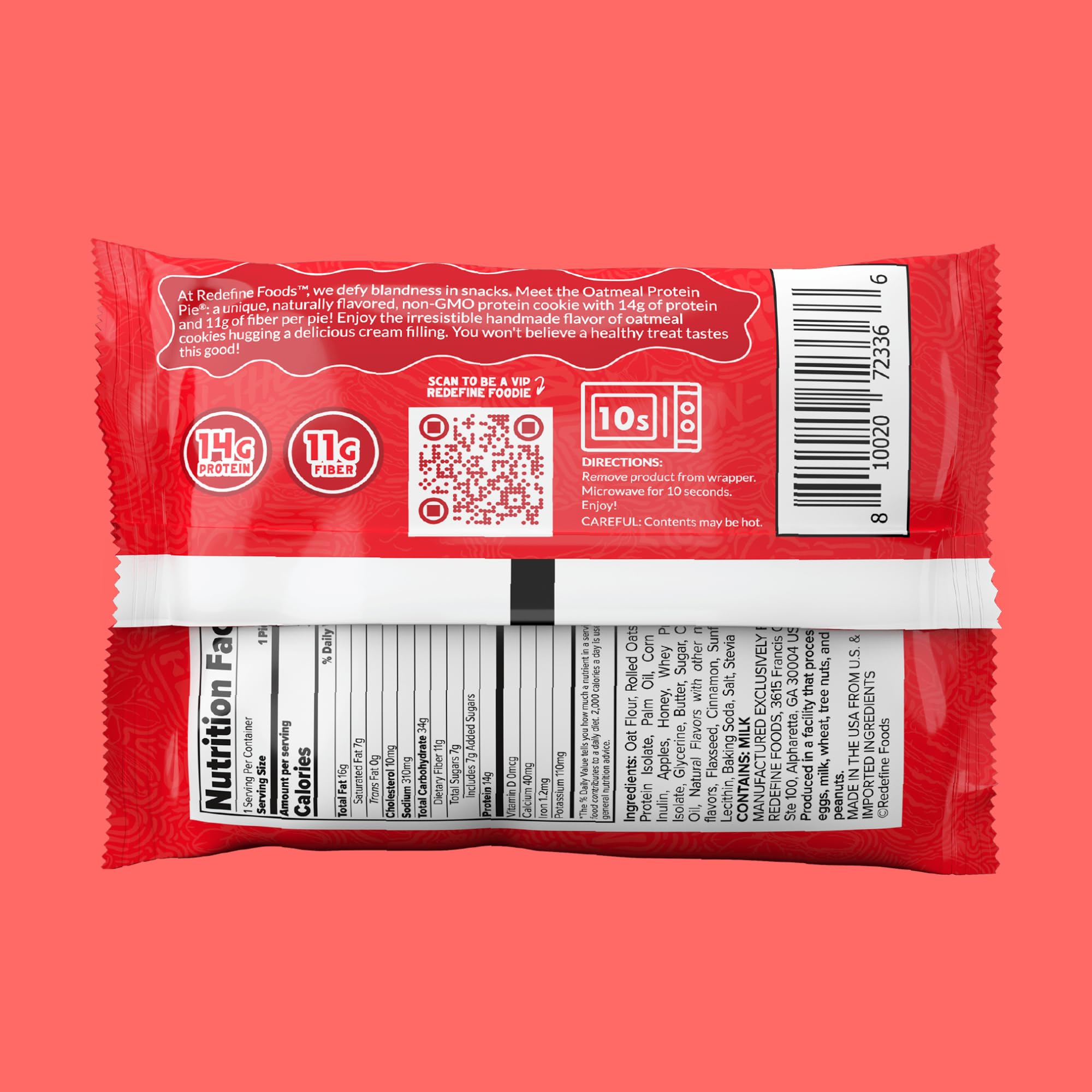 REDEFINE mano sosteniendo la galleta para mostrar tamaño práctico para llevar