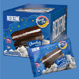 REDEFINE corte del Protein Pie mostrando relleno de malvavisco y proteína