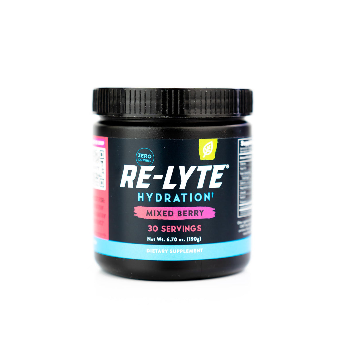 REDMOND Re-Lyte tarro frontal Berry Mixto mostrando etiqueta clara y beneficios