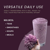 Red’s Pure Botanicals gel en smoothie bowl, imagen de uso diario nutritivo