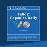 Reduced Glutathione Supplement with Milk Thistle comparación de tamaño, marca y porción clara