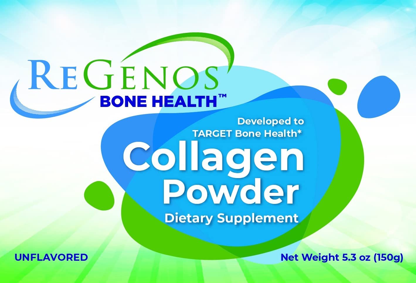 ReGenos Bone Health polvo ligero y fino mostrando buena solubilidad