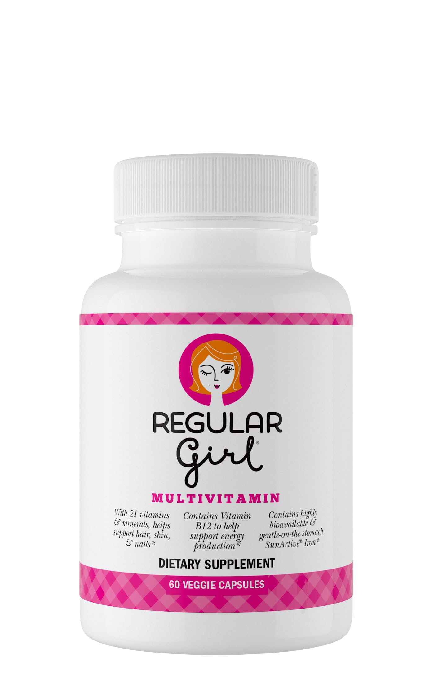 Regular Girl frasco junto a objetos para comparar tamaño y cantidad