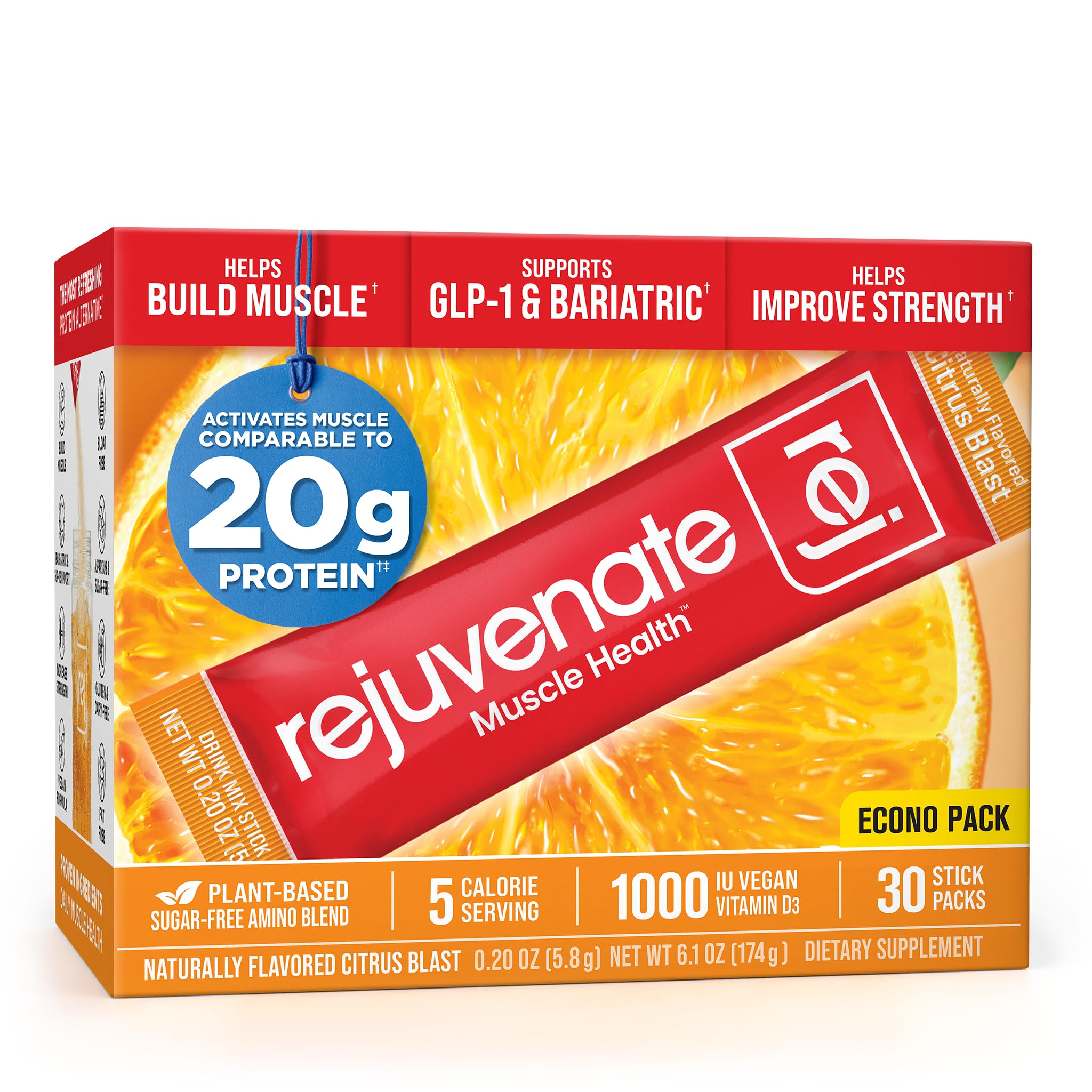 Rejuvenate frente del paquete mostrando formato stick y conveniencia