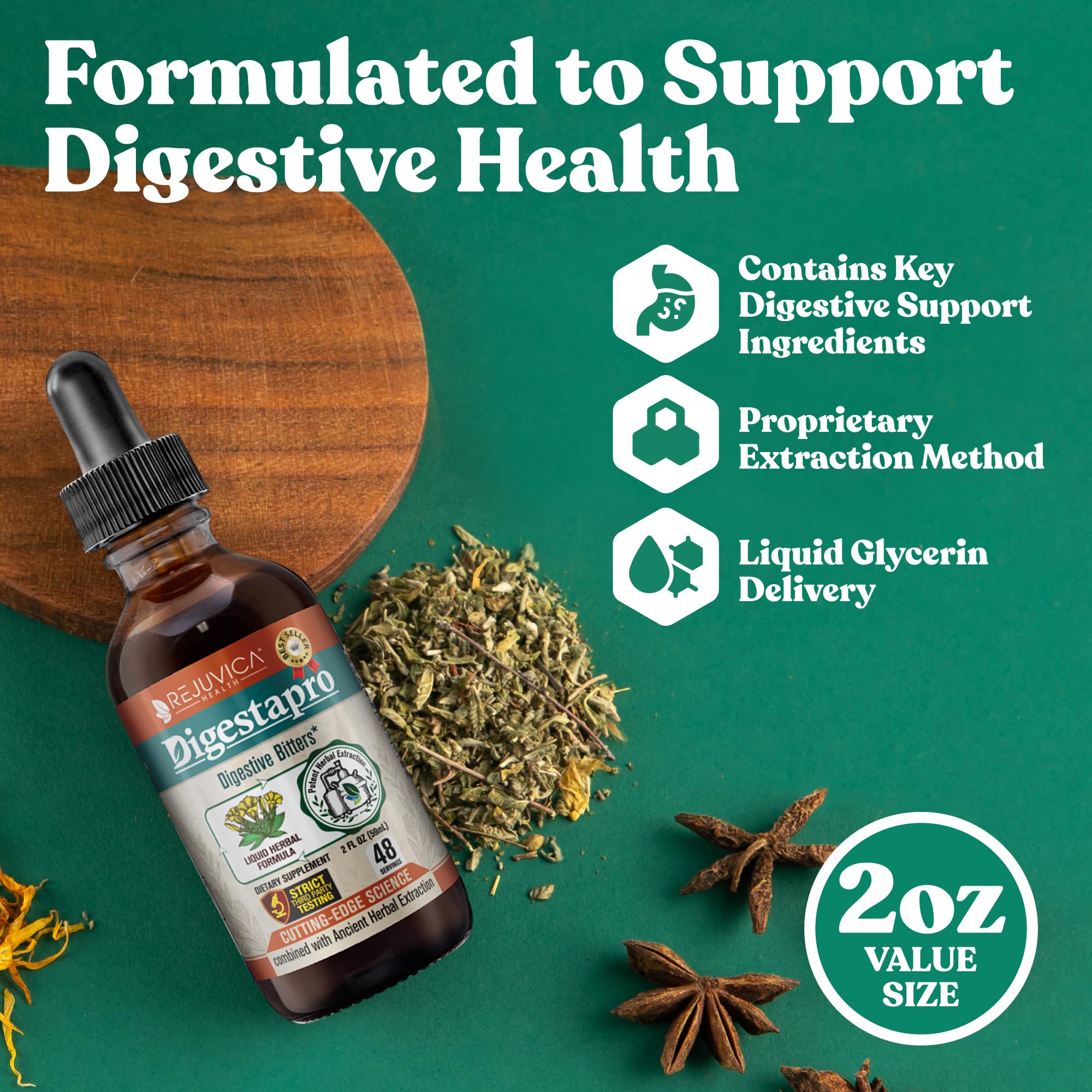 Rejuvica Health etiqueta con ingredientes y beneficios visibles