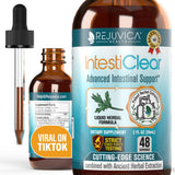 Rejuvica Health IntestiClear frontal mostrando envase y usabilidad práctica