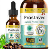 Rejuvica Prostavec frasco frontal mostrando la etiqueta y beneficios