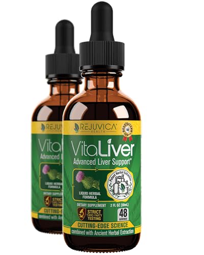 Rejuvica Health envase frontal de VitaLiver mostrando etiqueta claramente