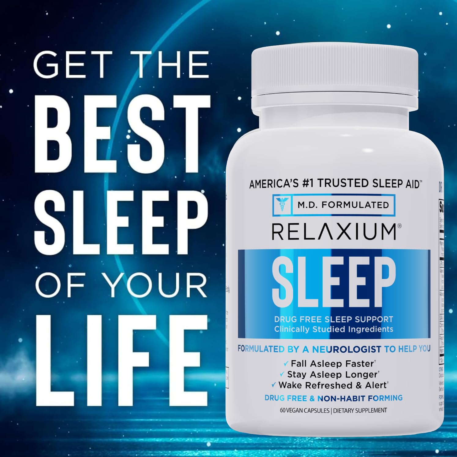 relaxium ambiente de dormitorio con botella que transmite calma nocturna