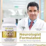 Relajium FocusMax en mano para mostrar tamaño del frasco y facilidad de uso