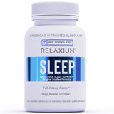 Relaxium frasco frontal mostrando la marca y el envase, ayuda al sueño