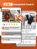RELEXNOW comparación de tamaño con mano mostrando portabilidad