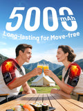 RELEXNOW detalle de LEDs 660/850 nm y tejido que mejora la penetración térmica