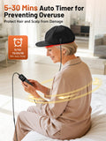 RELEXNOW etiqueta técnica con especificaciones del producto y seguridad