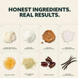 Rello ingredientes clave: grasa de res alimentada y miel real