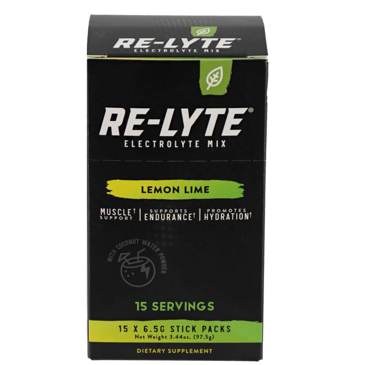 RELYTE frente del empaque mostrando 15 sobres y beneficios claros