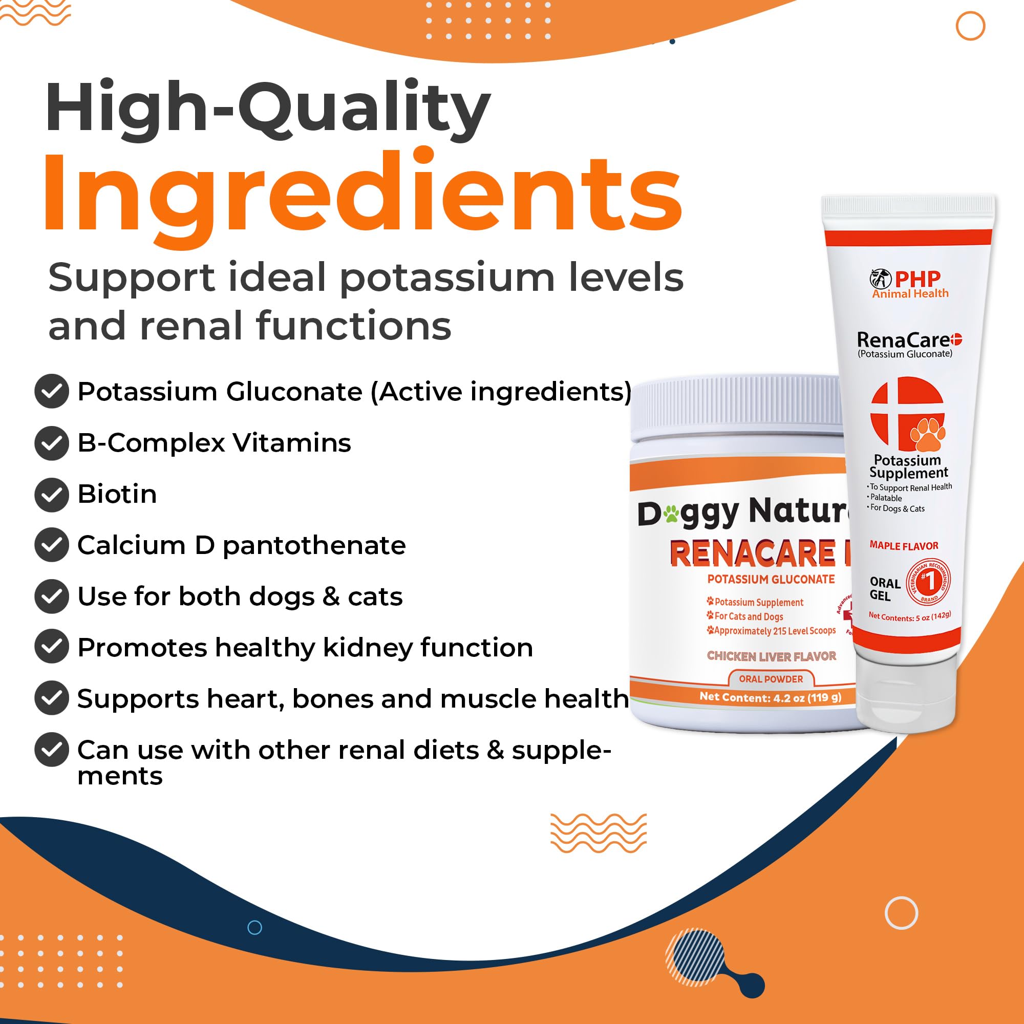 Pet Health Pharma Renacare K etiqueta con ingredientes y uso seguro en mascotas