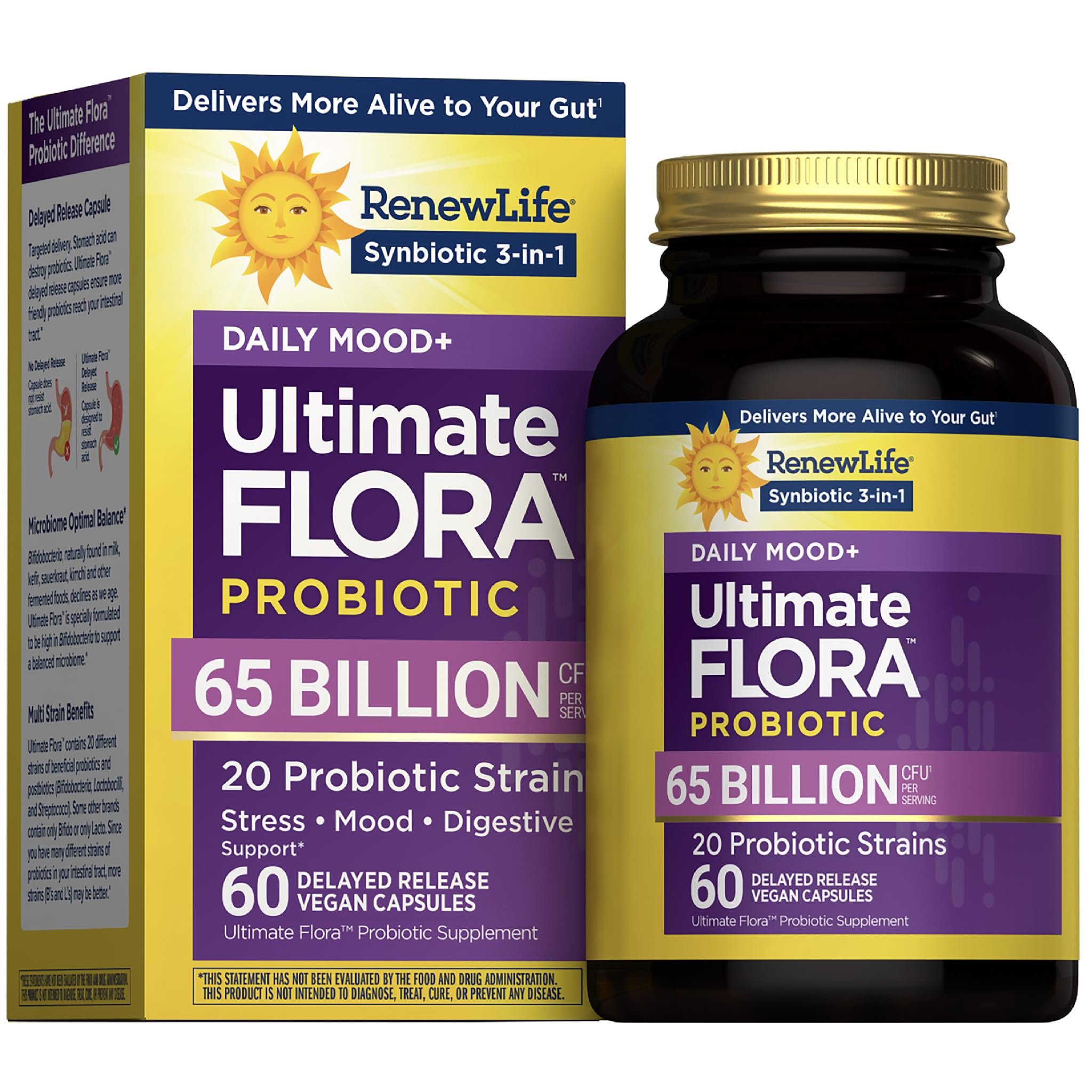 Renew Life envase frontal mostrando el nombre y beneficios claros