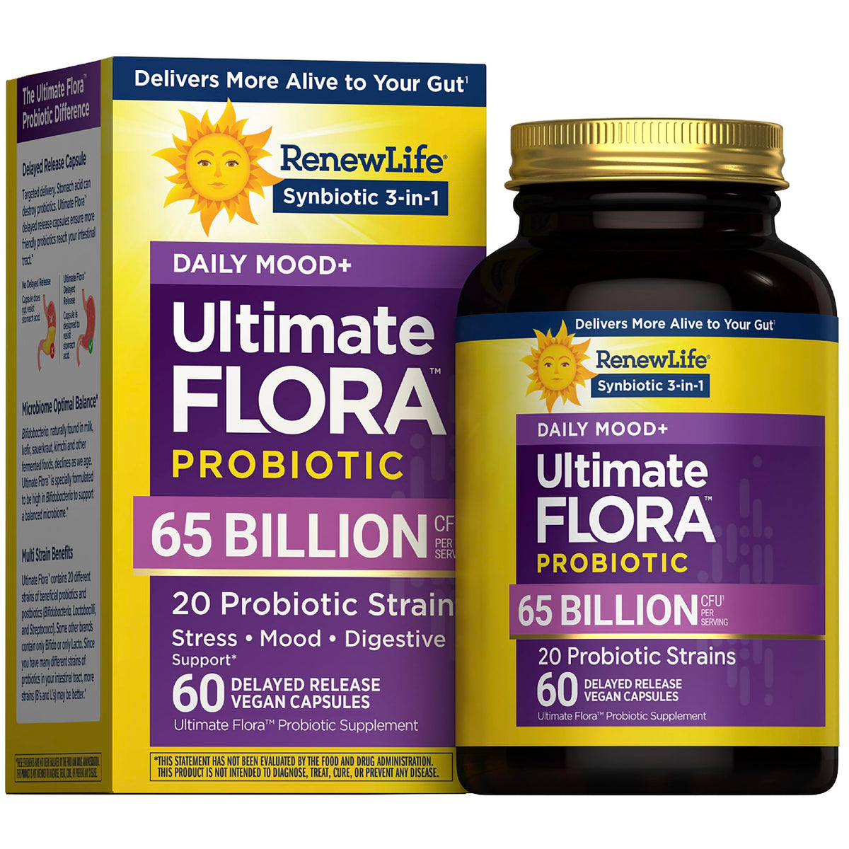 Renew Life envase frontal mostrando el nombre y beneficios claros