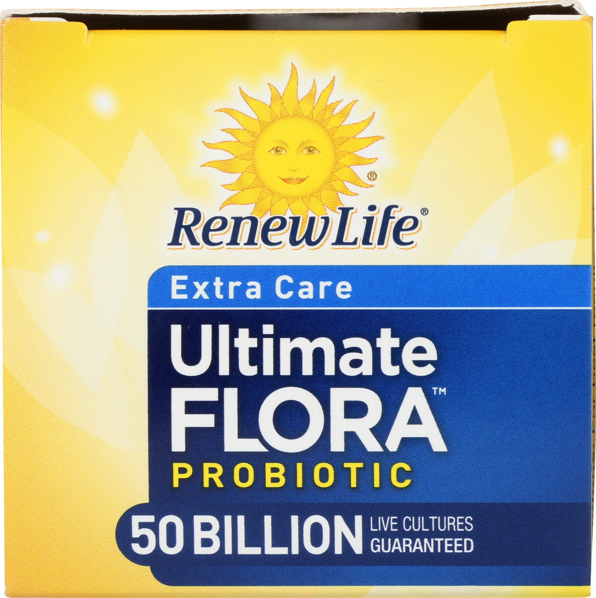 Renew Life cápsula en rutina diaria junto a vaso de agua y calendario