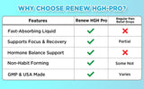 RENEW MIND embalaje y manual junto al frasco, lista para uso