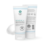 Renew-V frente del empaque mostrando diseño y tamaño práctico