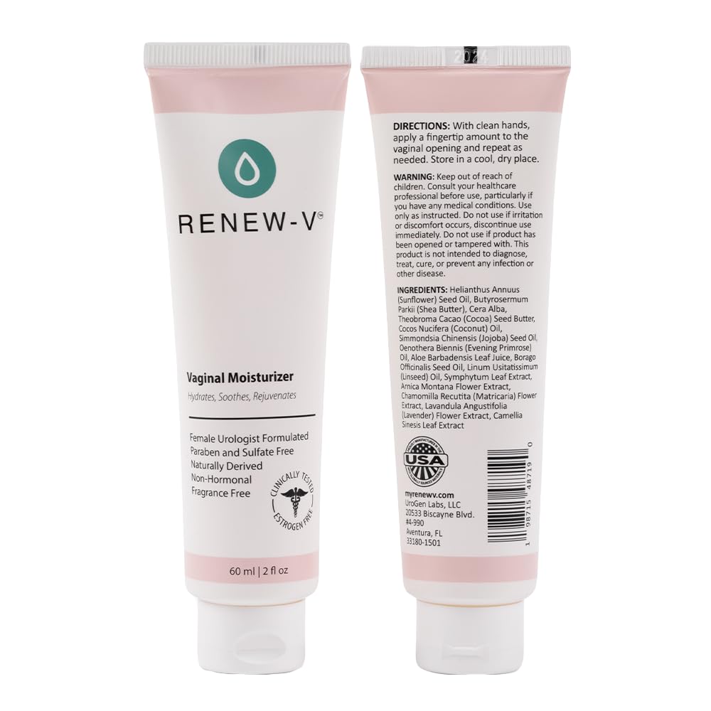 Renew-V ingredientes naturales junto a planta, resalta pureza