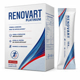 RENOVART PLATINUM envase frontal y sticks, muestra presentación práctica