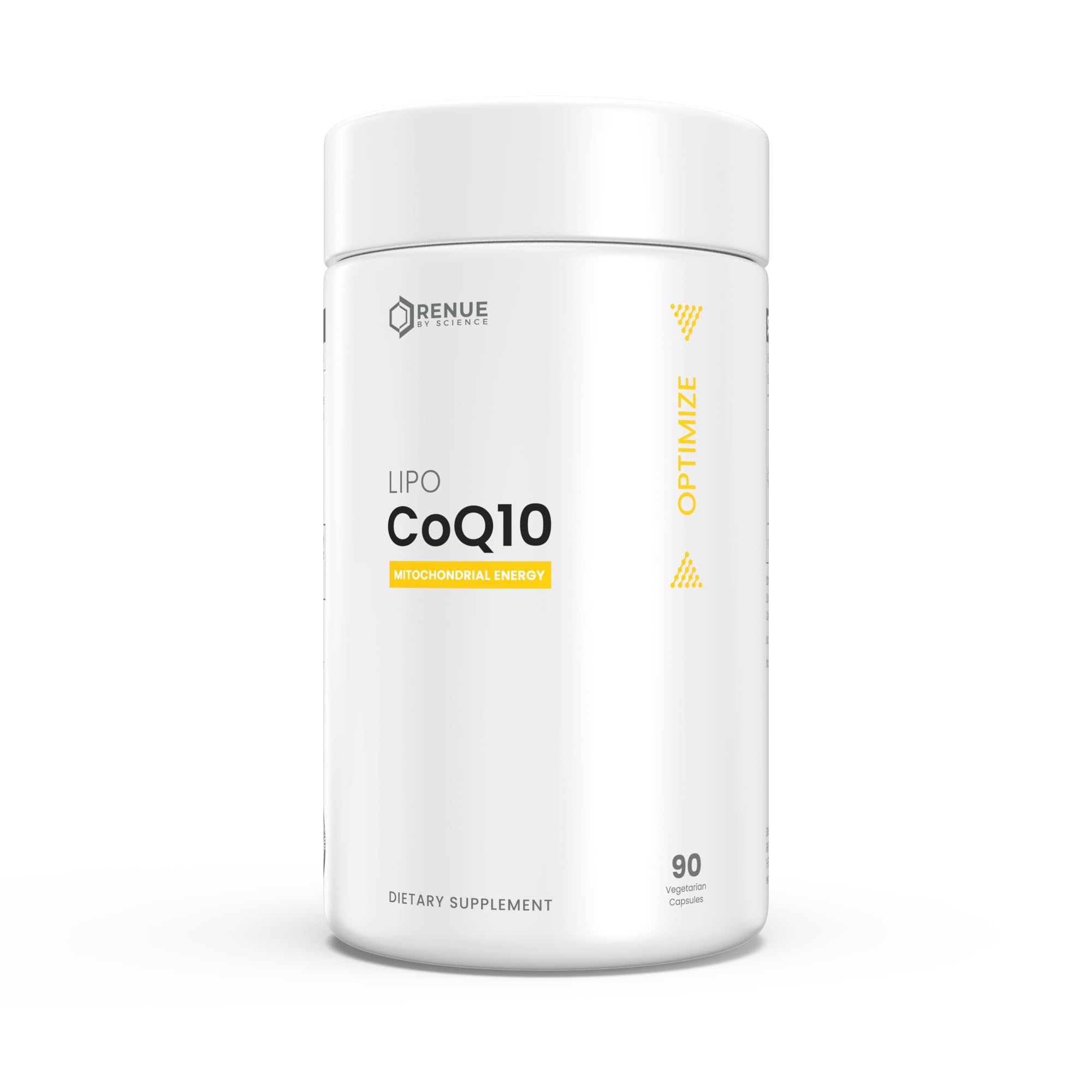 Renue By Science empaque frontal mostrando cápsulas y beneficio de absorción mejorada