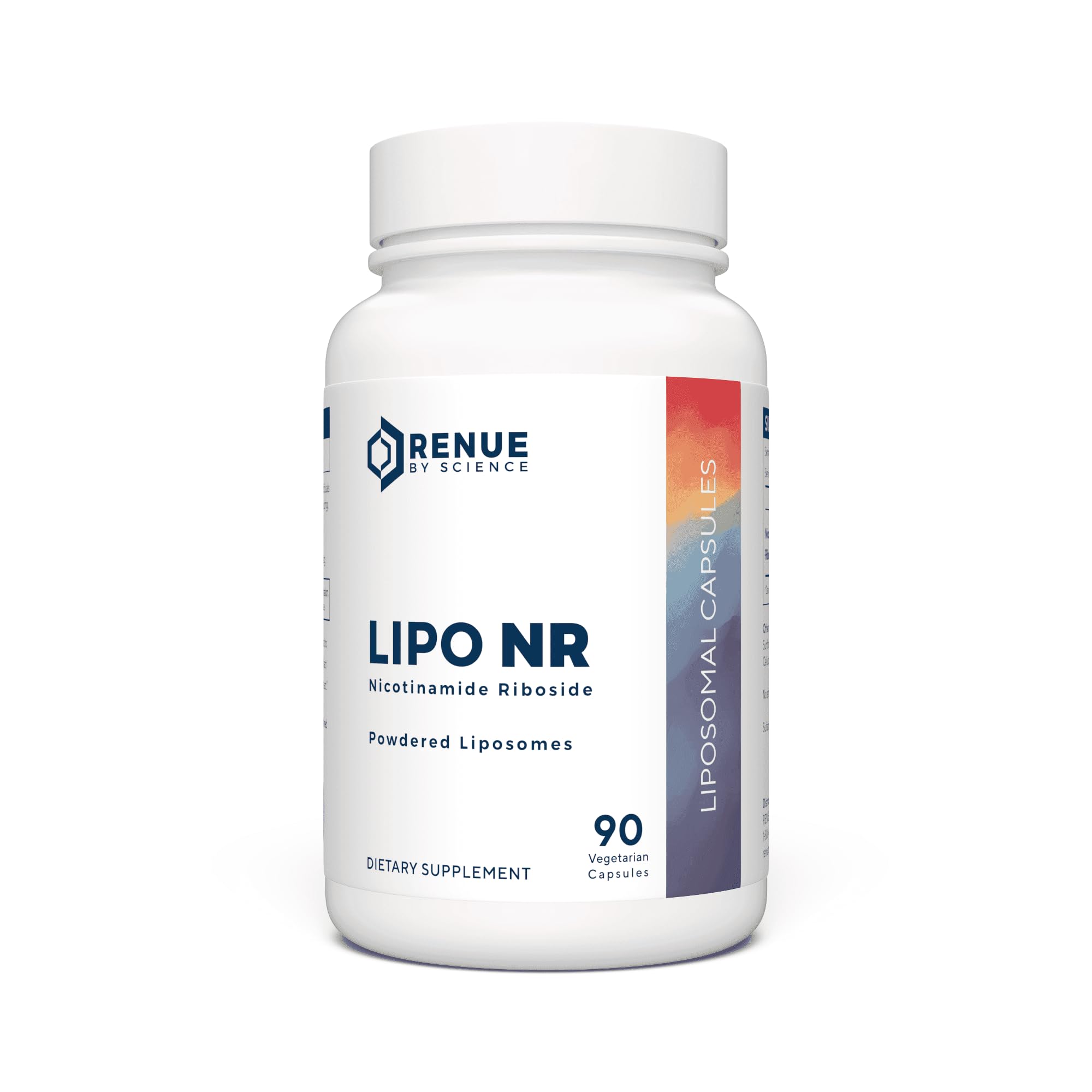 Renue By Science etiqueta cercana con información de 300 mg por toma