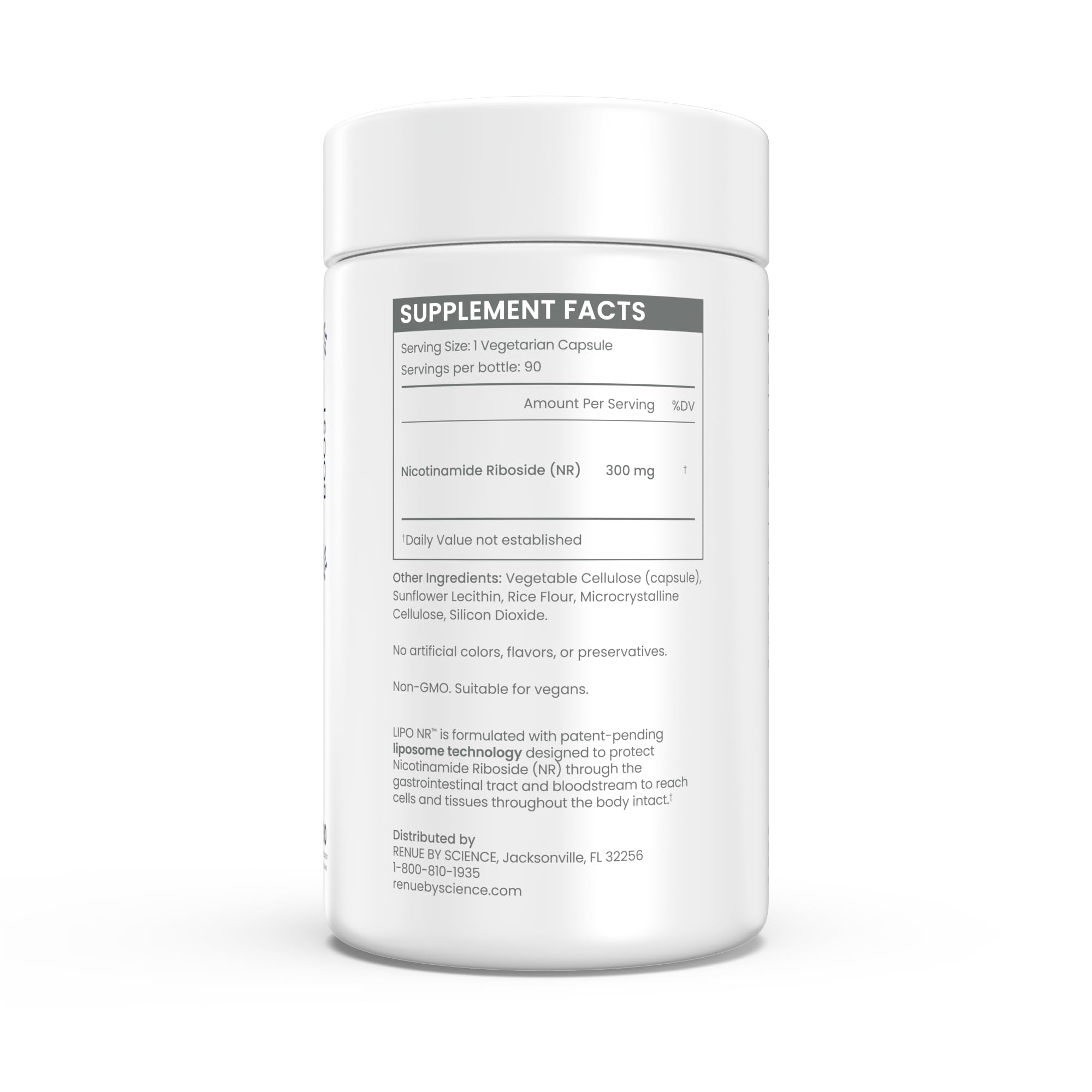 Renue By Science detalle liposomal que muestra protección y mejor absorción