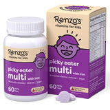 Renzo's frasco frontal mostrando 60 tabletas para administración fácil