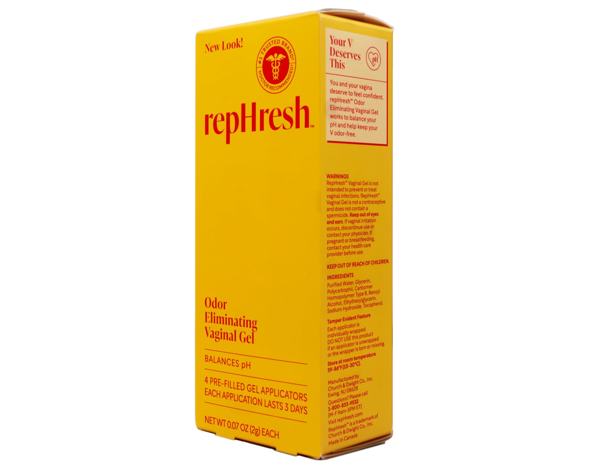 Rephresh etiqueta informativa destacando ingredientes y confianza profesional