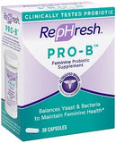 Rephresh Pro-B cápsula en mano, tamaño fácil de tragar