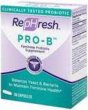 Rephresh Pro-B etiqueta con cepas y lista de ingredientes visible