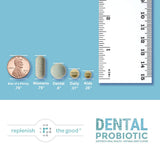 Replenish the Good primer plano de tabletas masticables con textura clara
