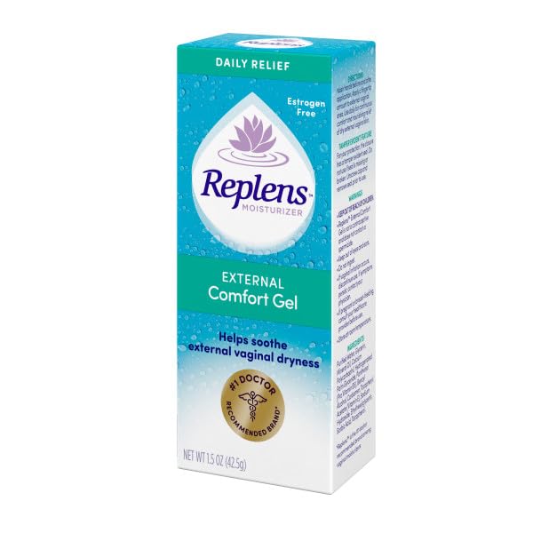 Aplicación del gel Replens en la mano demostrando uso externo y fácil absorción