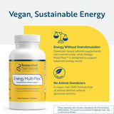 Researched Nutritionals etiqueta lateral mostrando lista de nutrientes