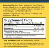 Researched Nutritionals comparación de tamaño de una tableta frente a una moneda