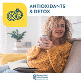 Researched Nutritionals etiqueta con ingredientes y certificaciones claras