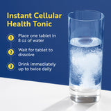 Researched Nutritionals tableta efervescente disolviéndose para agua hidrogenada