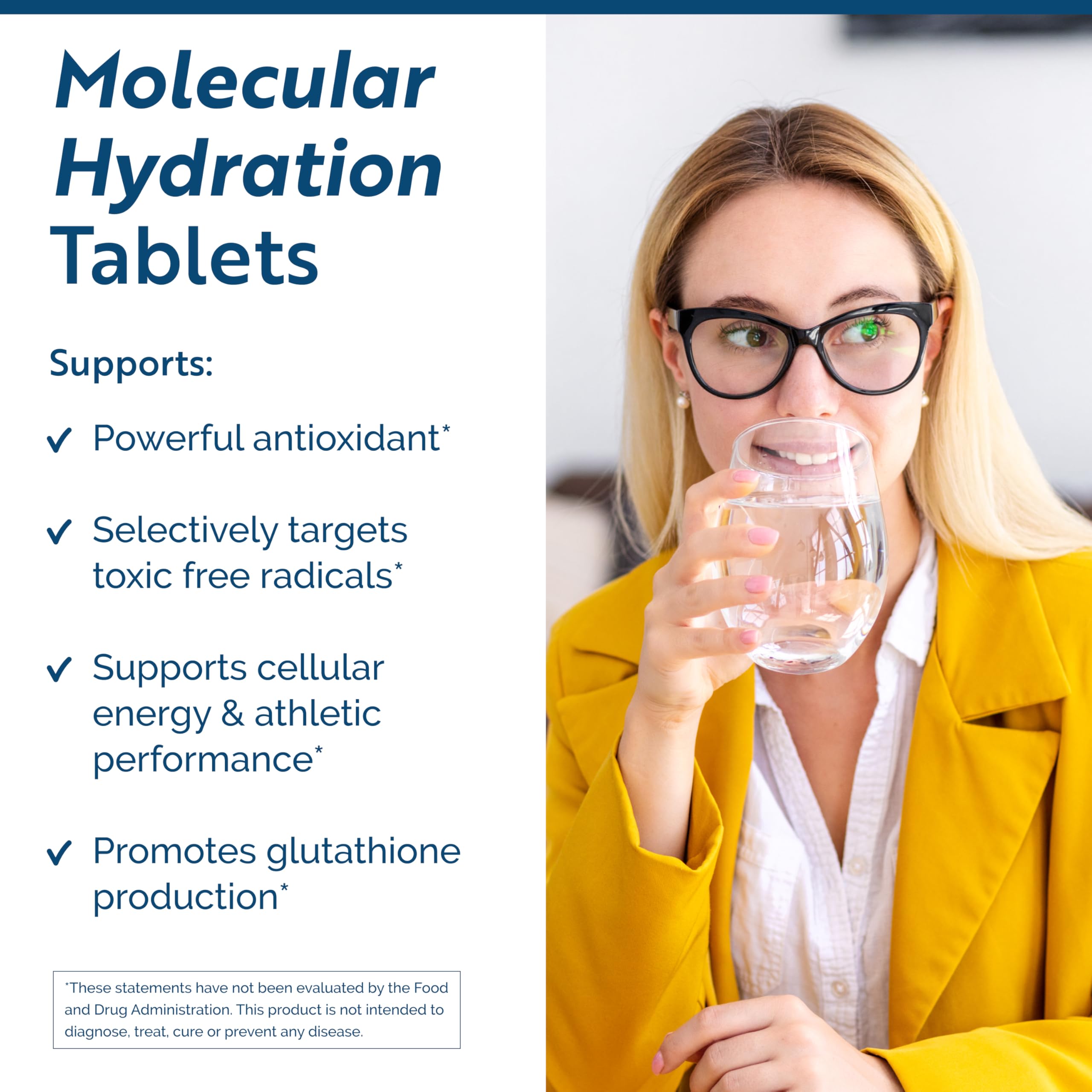 Researched Nutritionals tableta en mano lista para disolver, fácil dosificación