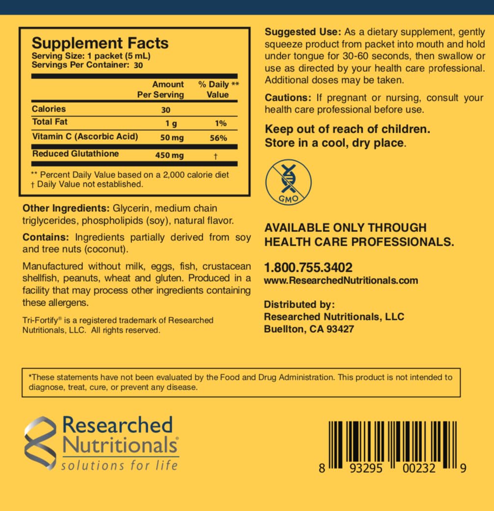 Researched Nutritionals tubo abierto sin BPA listo para llevar y almacenar